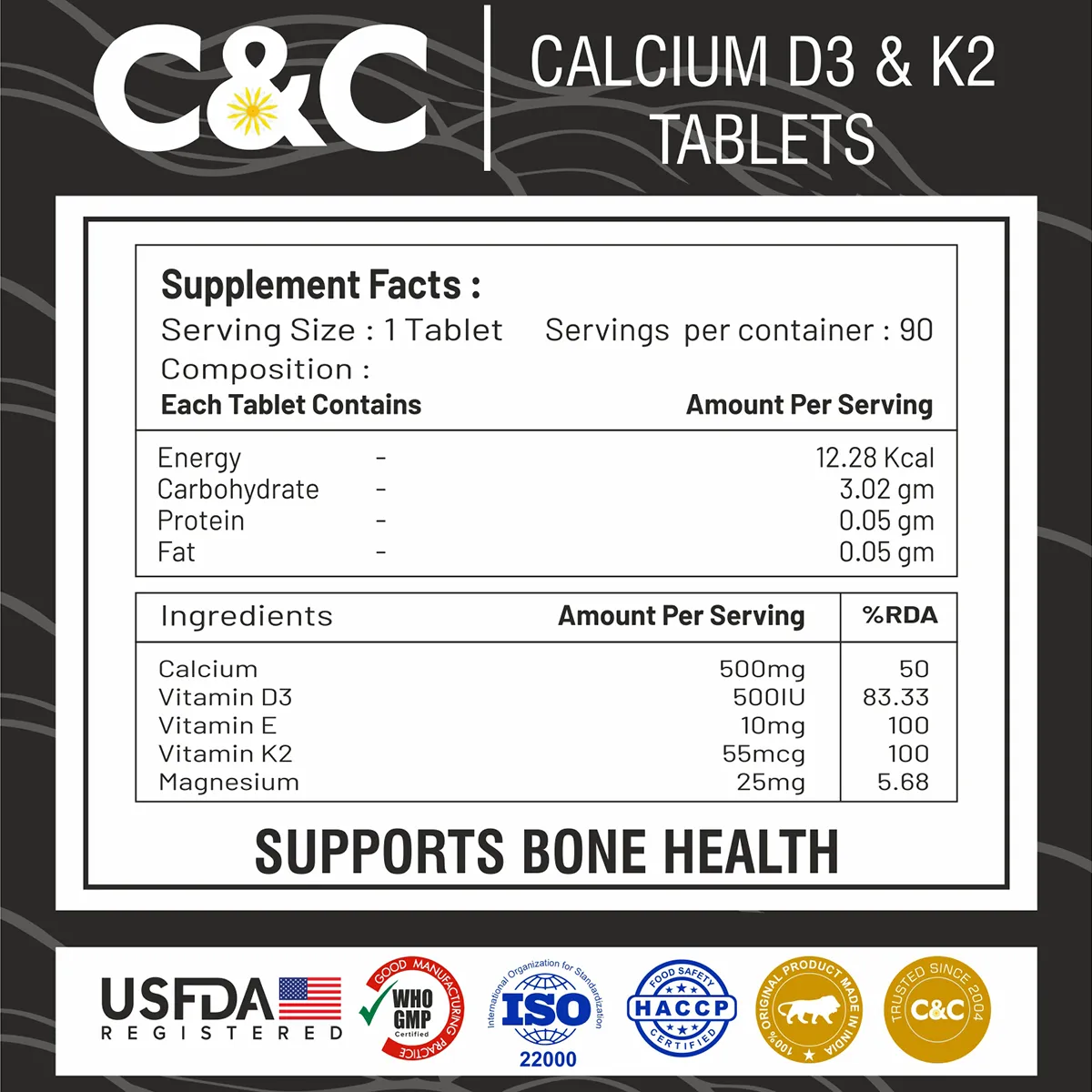 Calcium D3 & K2 Tablets - Image 5