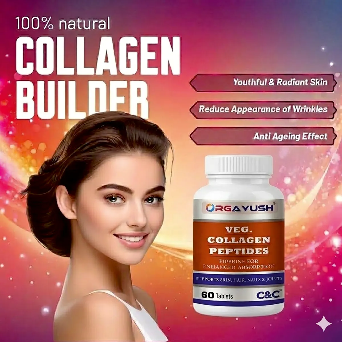 Veg Collagen Peptides Tablets - Image 8