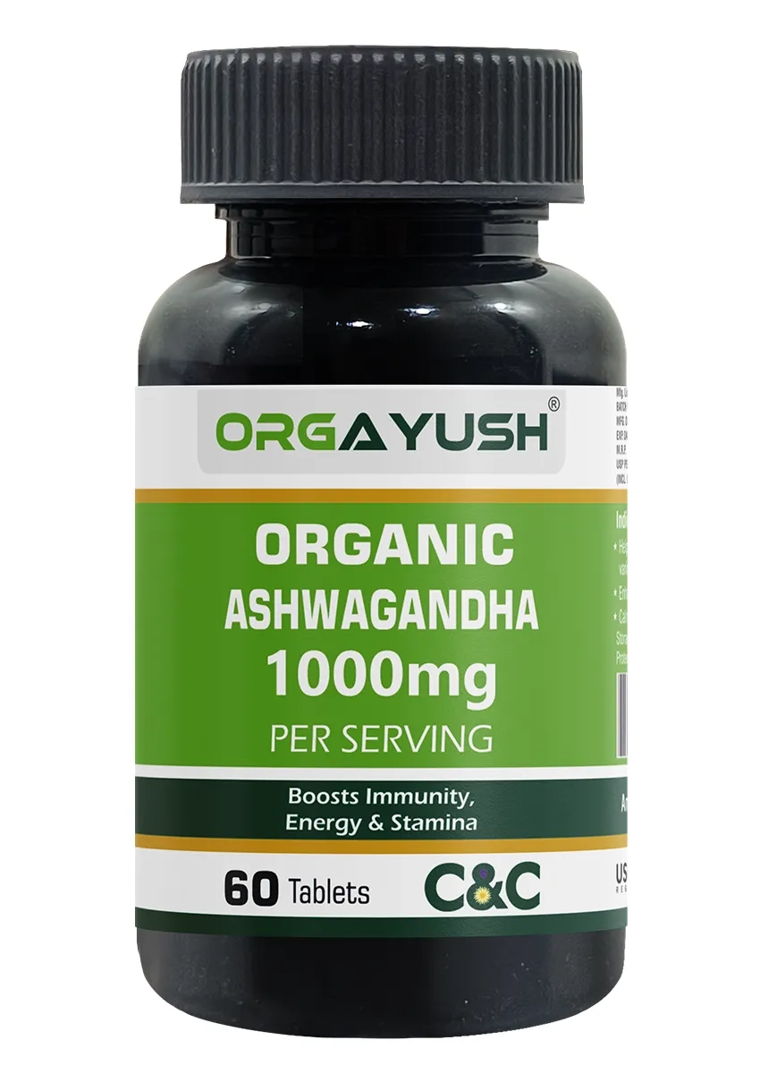 Organic Ashwagandha 1000 mg per Serving Tablets